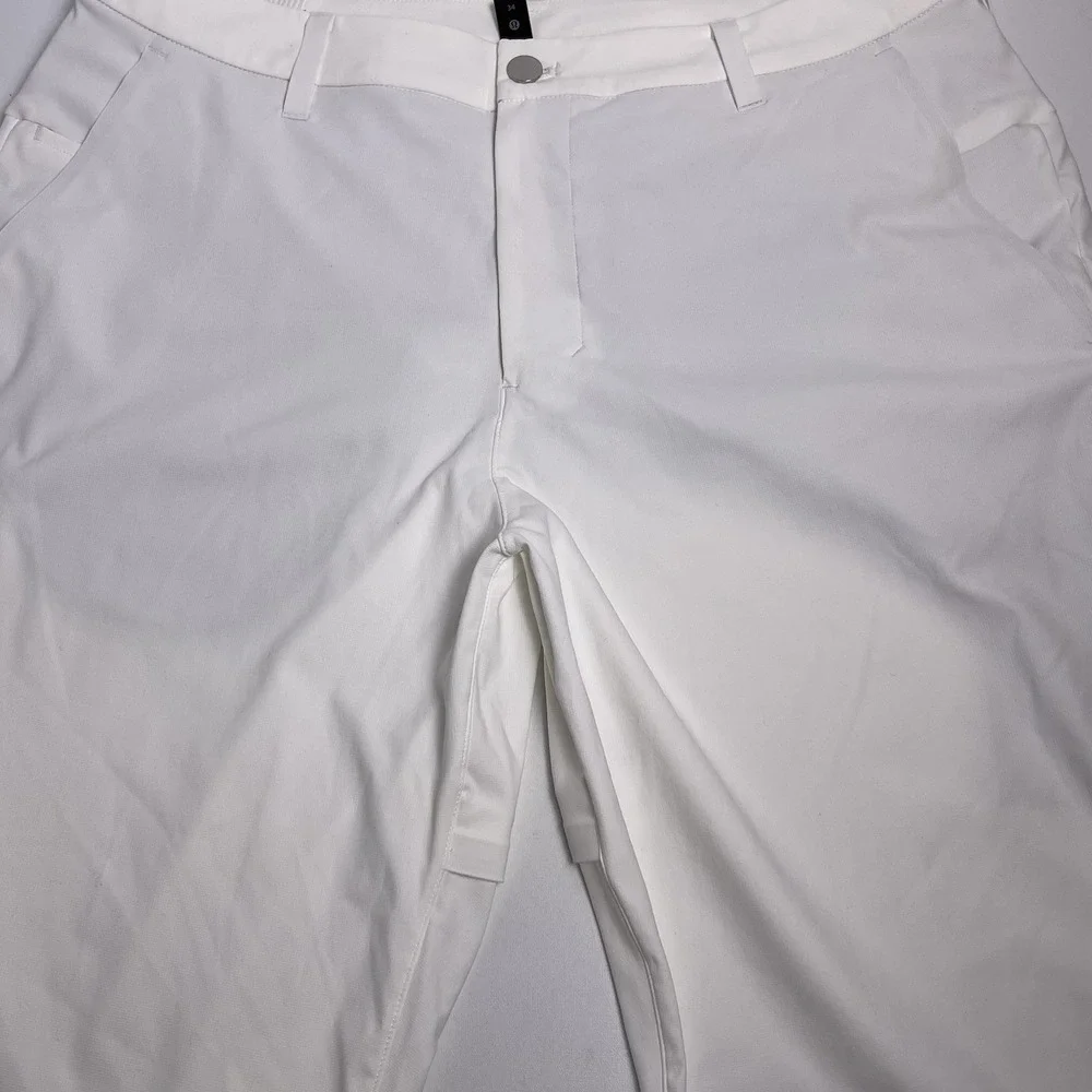 Lululemon Mens Size 34 White Bone Commission Golf Pants Performance Stretch - Picture 7 of 16